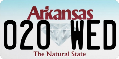 AR license plate 020WED