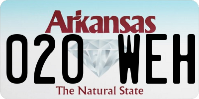 AR license plate 020WEH