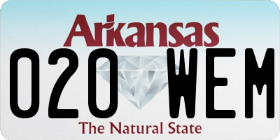 AR license plate 020WEM