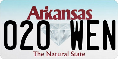 AR license plate 020WEN