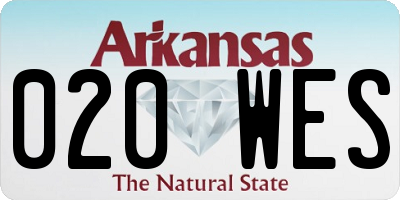 AR license plate 020WES