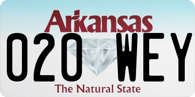 AR license plate 020WEY