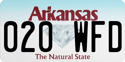 AR license plate 020WFD