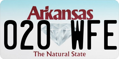 AR license plate 020WFE