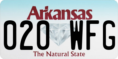 AR license plate 020WFG