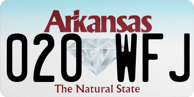 AR license plate 020WFJ