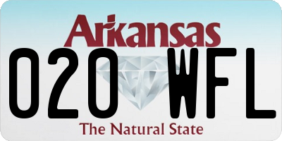 AR license plate 020WFL