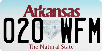 AR license plate 020WFM