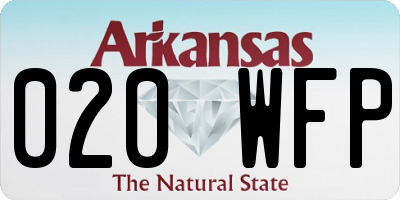 AR license plate 020WFP