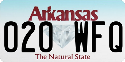AR license plate 020WFQ