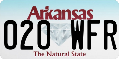 AR license plate 020WFR