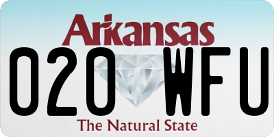 AR license plate 020WFU