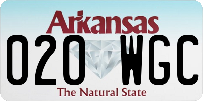 AR license plate 020WGC