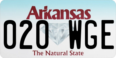 AR license plate 020WGE