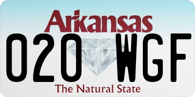 AR license plate 020WGF