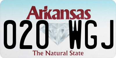AR license plate 020WGJ