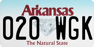 AR license plate 020WGK