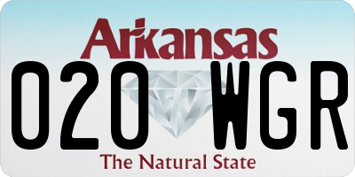 AR license plate 020WGR