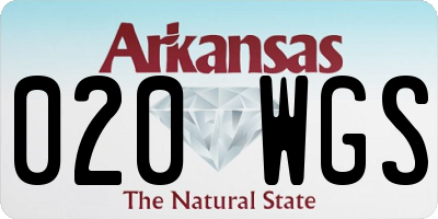 AR license plate 020WGS