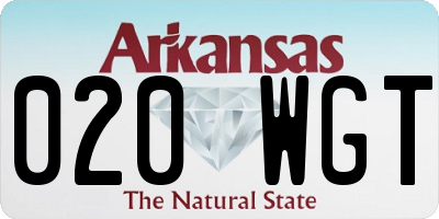 AR license plate 020WGT
