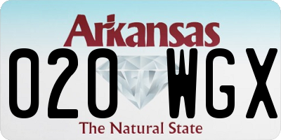 AR license plate 020WGX