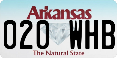 AR license plate 020WHB