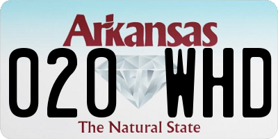 AR license plate 020WHD