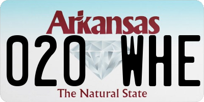 AR license plate 020WHE