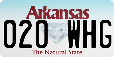 AR license plate 020WHG