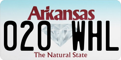 AR license plate 020WHL