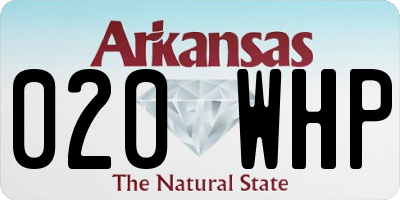 AR license plate 020WHP
