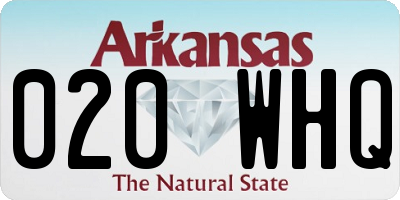 AR license plate 020WHQ