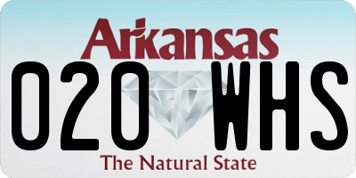 AR license plate 020WHS