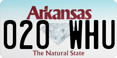 AR license plate 020WHU