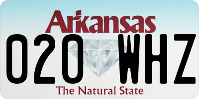 AR license plate 020WHZ