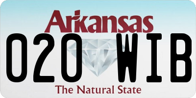 AR license plate 020WIB