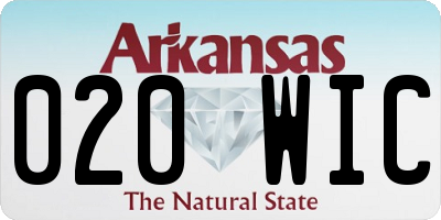 AR license plate 020WIC