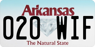 AR license plate 020WIF