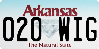 AR license plate 020WIG