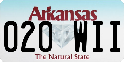 AR license plate 020WII