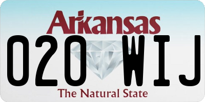 AR license plate 020WIJ
