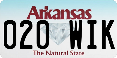 AR license plate 020WIK