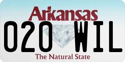 AR license plate 020WIL