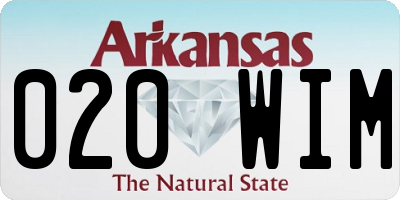 AR license plate 020WIM