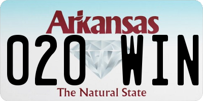AR license plate 020WIN