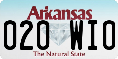 AR license plate 020WIO