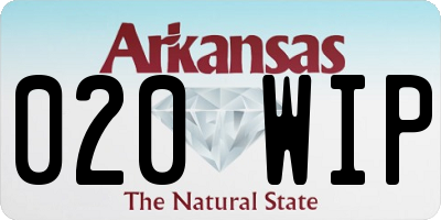 AR license plate 020WIP