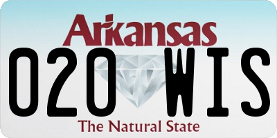 AR license plate 020WIS
