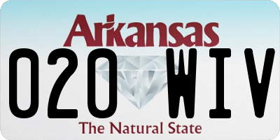 AR license plate 020WIV
