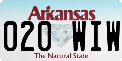 AR license plate 020WIW